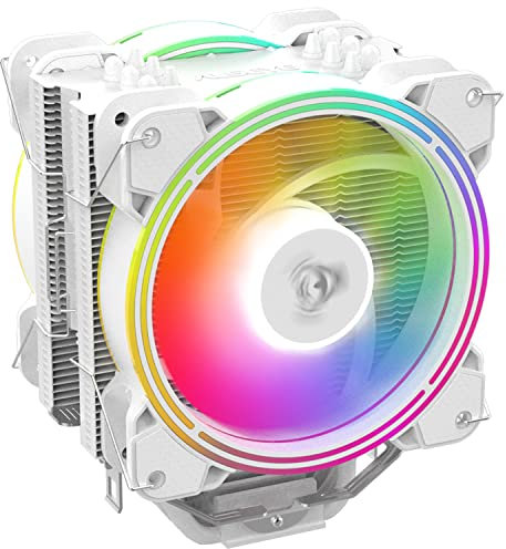 Simpletek Disipador Gaming RGB Con Ventilador Para CPU | Blanco, Socket: FM1 FM2 754 AM3 AM4 AM5 AM2+ AM3+ 1851