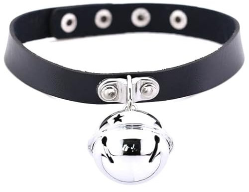 WSZJLN Goth Damen Schwarz Choker Halsband Punk Halsketten PU-Leder Gothic Nieten Kreuz Ketten Halskette Party Sexy Femme Nieten Schmuck CJSZZ01-Schwarz 6