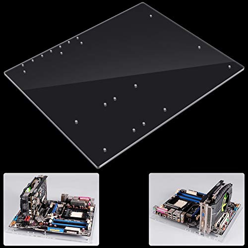 Yctze Acrylrahmen Computergeh?use Transparent DIY Basisst?nder für ATX Motherboard, Offen Rahmen Acrylgeh?use für PC Selber Bauen