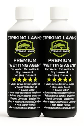 Premium Wetting Agent for Lawns by STRIKING LAWNS® - Helps Water & Fertiliser get deep into soil (Covers 1000m²)