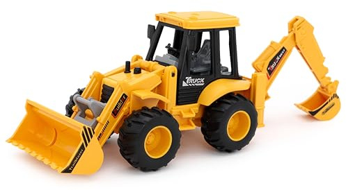 Toyland® 28cm (11) Chargeuse-Pelleteuse à Friction - Chargeur Frontal et rétrocaveuse Mobiles - Jouets de Construction
