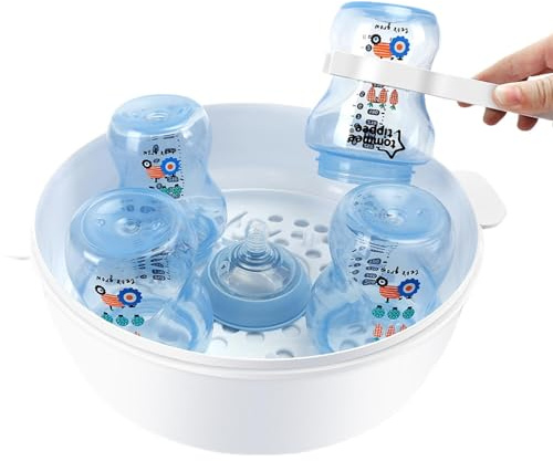 Mikrowellendampfreiniger, Fläschchen-Sterilisator, Mikrowellen-Sterilisator für Flaschen, hitzebeständig, für Flaschen, C