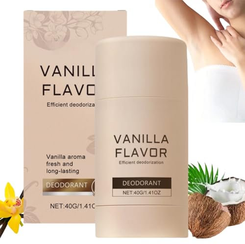 Vanilla Skin Deodorant,Body Deodorant,Natural Refillable Deodor/ant,Deodora/nt Womens Stick,Natural De/odorant for Wo/men,Long-Lasting Solid Deo/dorant for Wo/men,Skin Protection,Roll On Deodor/ant