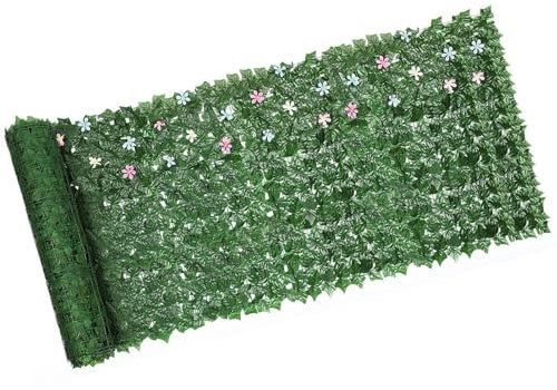 Clôture en lierre artificiel brise-vue pour patio 1x3 m