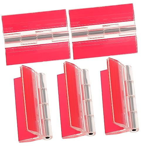 NUOBESTY Lot de 5 Charniere Invisible Autocollantes en Acrylique et Acier Inoxydable, pour Meubles Diy, Pose Simple, Solide et Propre