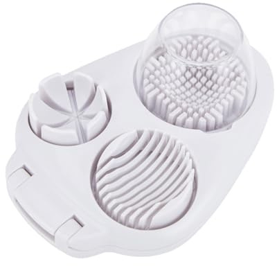 3 in 1 Egg Slicer for Hard Boiled Eggs, Multifunctional Egg Cutter with Stainless Steel Wire, Portable Multi Chopper Tool Food Evenly Slice with Sharp Wire for Strawberry Mushroom Grape Cherry Tomato