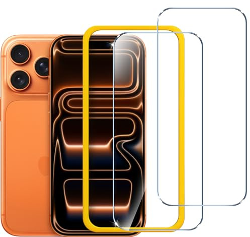 ivoler 2 Pièces Verre Trempé pour iPhone 17 Pro Max, avec Kit Installation Offert, Film de Protection d’écran [Anti Rayures]