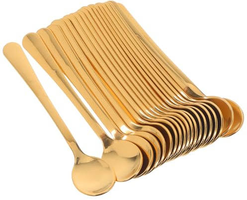 DECHOUS 20 Cucharas Mini de Acero Inoxidable de 7,5 Cm para Café, Sal y Especias, Diseño Compacto y Fácil de Limpiar para Uso en Hogares y Cafeterías