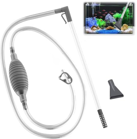 PBAHAUP Sifón Limpiador para Acuario, Aquarium Reiniger Manual para Cambios de Agua Rápidos y Limpieza de Grava, Fondo y Sustrato en Peceras