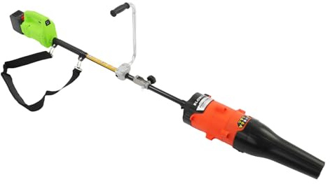 2-in-1 36V Akku-Laubbläser 55cmx1.8m,800W 7500 U/min Handkehrmaschine mit 14m/s Windkraft mit 30min Laufzeit,Bürstenloser Elektro-Laubsauger mit abnehmbarem Akku & Schultergurt für Garten & Hof