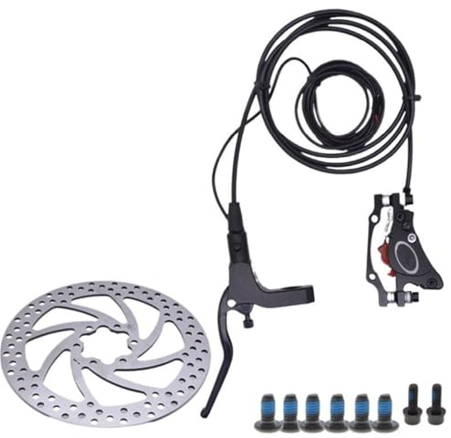 cykel bakre band bromsenhet 12 tums 14 tums cykel MTB Hydraulisk skivbromssats aluminiumlegering cykel skoter Power Control Shifter(Black SM Rear Brake)