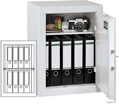 Müller Safe PT 8 Möbeltresor, Doppelbartschloss mit 2 Schlüsseln, Klasse S2 nach EN 14450, H80xB50xT45 cm, 83 kg