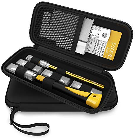 Cutter,Bastelmesser Geeignet Für Kunst,Hobby,Sammelalbum Und Skulptur Usw,Cutter Set Enthält 2 Präzisionsmesser,20 Präzisionsmesserklingen,EVA-Aufbewahrungsbox,Lineal,Schleifstein,Poliertes Tuch