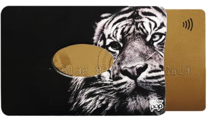 Color Pop Etui Rigide 1 Carte Anti-piratage Fabrication Française - PVC Rigide (Tigre) - Protection Cartes bancaires - 6 x 9,1 cm