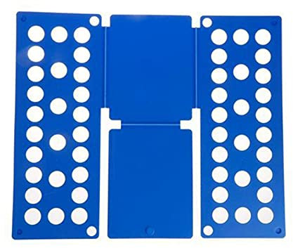 FUFRE Planche à Plier Le Linge, Planche à Plier Les Vêtements, Magie des vêtements Chemises Pantalons Planche Pliage Rapide Conseil Vêtements Dossier 40 * 48CM (Bleu)