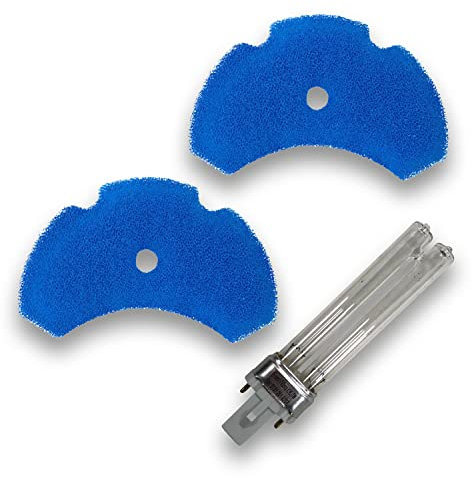 Finest-Filters Compatible Hozelock Easyclear 4500 Filter Foam Sponges And UV Bulb Lamp Pond Set