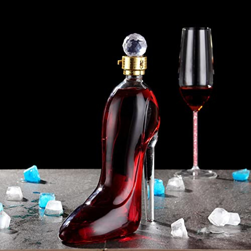 SARGE 375ml High Heel Schuhe Whisky Dekanter Bleifrei Kristall geknotetes Glas Cognac Weinflasche Weinflasche Spirituosen Geschenk Lady