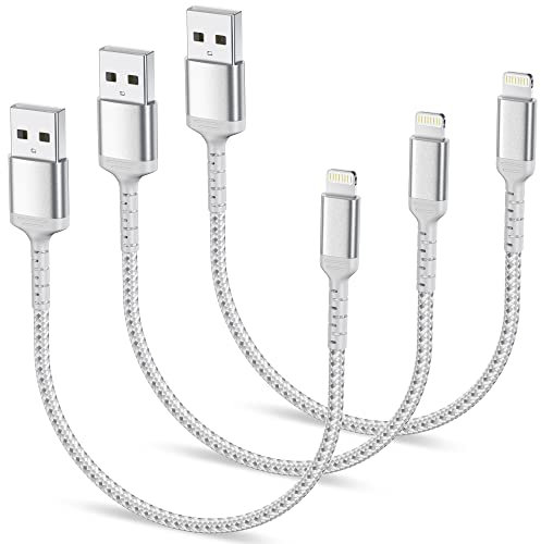 0,3m iPhone Ladekabel Kurz, 3Pack Geflochten USB A auf Lightning kabel 30 cm Original iPhone schnellladekabel Kompatibel für Apple iPhone 14 13 12 11 Pro Max Xs Xr X 8 7 6 Plus SE iPad Air/Mini