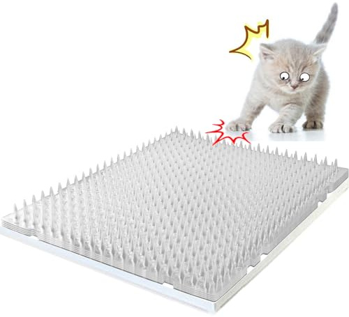 Aocoray 8 Pack Scat Mats for Cats - 16 x 13 Inch Cat Deterrent Mat with Humane Spike, Cat Repellent Mat for Indoor Outdoor, Perfect Pet Training Mats All Season Use