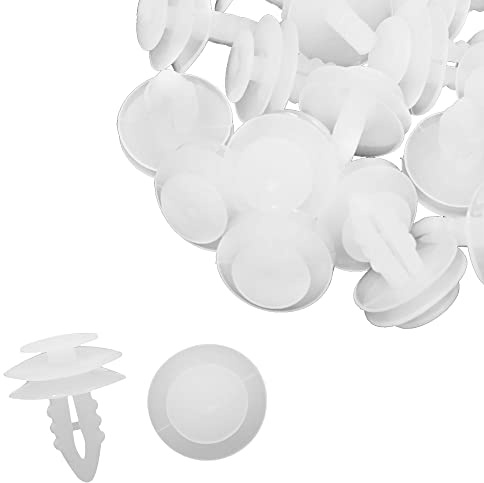 A ABSOPRO 8mm Agujero Plástico Empuje en Remache Interior Adorno Panel Clips (Juego de 20)