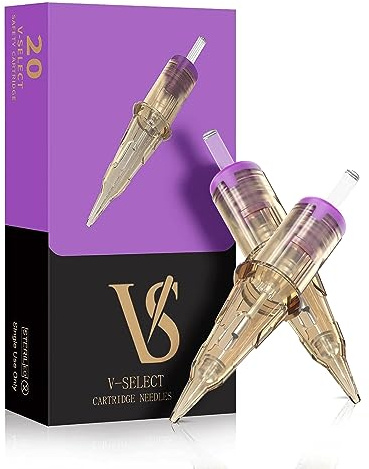EZ Tattoo Cartridge Nadeln - 20 Stück #08 (3RL) Permanent Make Up SMP 0.25MM Round Liner Tattoo Nadeln für Tattoo Maschine und Tattoo Pen für Augenbrauen schattieren - V SELECT