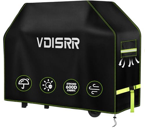 VDISRR Grillabdeckung Wetterfest, Schwerlast 600D Oxford Grill Abdeckhaube, Hochwertiges Schutzhülle für Grills, 137x61x117cm, Schutz Grill vor Rost und Schimmel