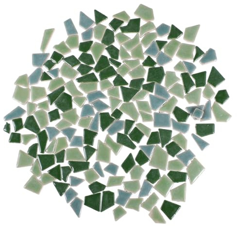 Lurrose 200G Bunte Keramik Mosaikfliesen Unregelmäßige DIY Mosaiksteine für Kreative Bastelprojekte Sicher und Langlebig für Garten Badezimmer und Heimdekoration