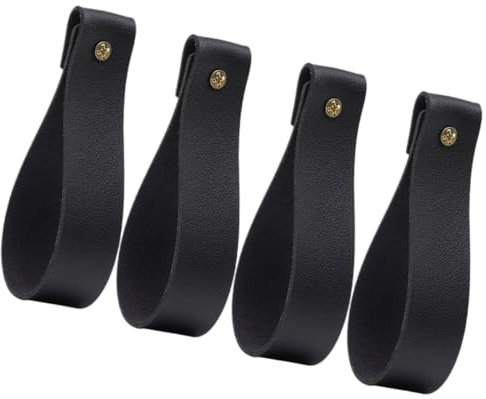 OUNONA 4 Stück Aufhängeriemen aus Leder Wandteppichhalter Haken kleiderständer Gardinenstangenriemen aus Leder zum Aufhängen Gardinenstangenriemen aus Leder für zu Hause Handtuch Lanyard