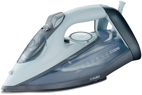 KUBO - Plancha de ropa a vapor - Suela de Cerámica - Golpe de Vapor 140g - Función de Autolimpieza - Depósito de Agua 320 ml - Potencia 3100W