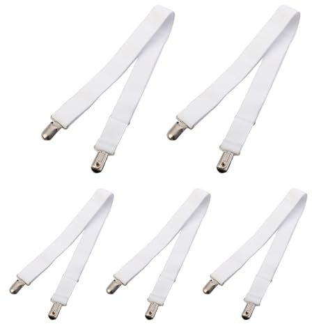 HSIXHAF 5 pcs Pinzas para manteles para mesas al Aire Libre, Pinzas para manteles, Soporte elástico para sábanas, Cama, colchón o sofá, 3 Estilos Cortos, 2 Estilos Largos