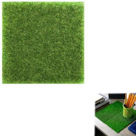 1 Piezas Estera de Césped Artificial, 20CM x 30CM Césped de Jardín Realista Césped Artificial de Hadas Alfombra de Césped Garden Micro Grass para Decoración de Casa Muñecas Ornamento Jardín