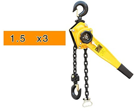 Electric Winches 3T1.5M Manual Chain Hoist/Hand Hoist Ring Chain Lever Hoist Chain Manual Hoist(1.5T*3M)