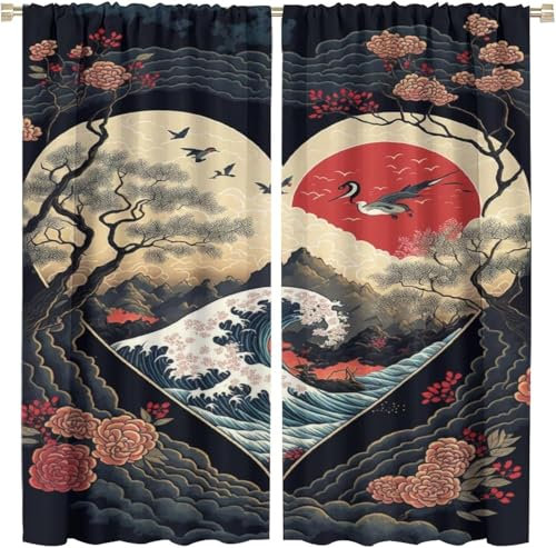 Vorhang, Kinderzimmer, 3D Tiere Vögel 150X166 cm (B + H) Kindervorhänge Mit Ösen, Polyestervorhänge, Wärmeschutzvorhang, Blickdichter Vorhang Mit Ösen, Kindervorhänge Für Wohnzimmer, Schlaf-257556923