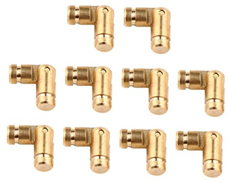 Gadpiparty Charnière De Boîtier En Cuivre Dorée Cylindrique Vintage, Lot De 10 Pièces, Charnière Pour Coffret à Bijoux, Coffret En Bois, Installation Facile, Usage Domestique Et Professionnel
