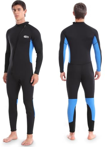 Muta da Uomo, Muta in Neoprene da 3mm Muta da Sub per Immersioni Snorkeling Nuoto Surf（M）