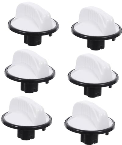SHINEOFI Lot de 6 Boutons Universels pour Plaque de Cuisson et Four, en Ps Compact et Portable, Faciles à Utiliser pour Divers Appareils Cuisine