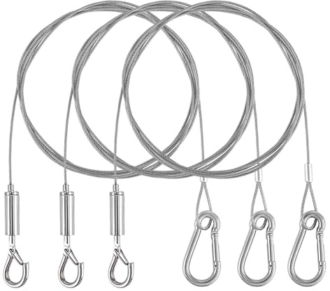 3 Pcs Picture Hanging Wires, Photo Frame Hanging Wire Heavy Duty Picture Hanging Cord for Photo Frame Potted Plants Mirror Clock Artwork (2m)