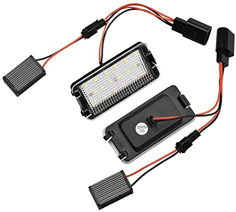 Luce Targa,Luce Targa Auto 2PCS Errore Numero di auto GRATUITO Numero di licenza Luci for sedile Ibiza 6L Ab Altea Arosa Cordoba MK1 MK2 Leon Toledo III 2004-2009