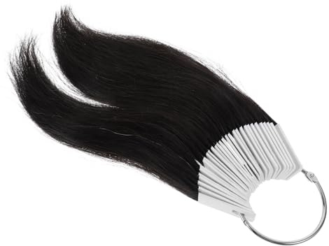 LOLIPPYY 30pièces Nuancier De Cheveux Naturels Pour Coloration Échantillons De Mèches Réutilisables Avec Anneaux Numérotés Pour Tests Et Formation Salon