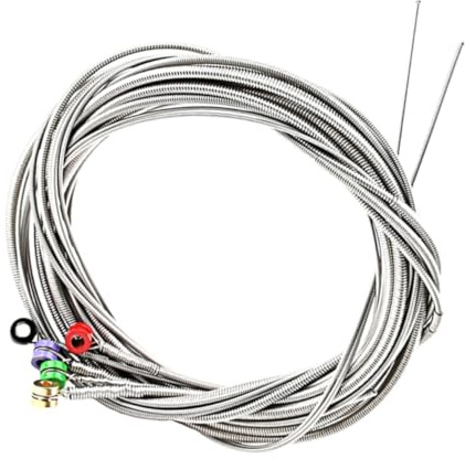 Basssaiten aus Edelstahl für Bass, 5-saitig, Silber | 1 Satz, Robuste Metallsaiten, Feine Verarbeitung und Textur, für Profis und Anfänger