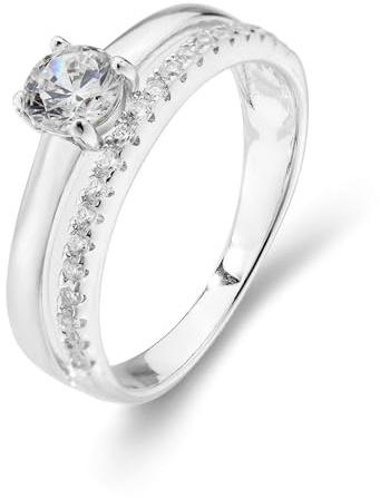 Whoiy Bandringe Platin 950 Damen, Trauringe Elegant mit 0.5ct Moissanite Hochzeits Ringe Echtgold Damenringe Gr. 49 (15.6)