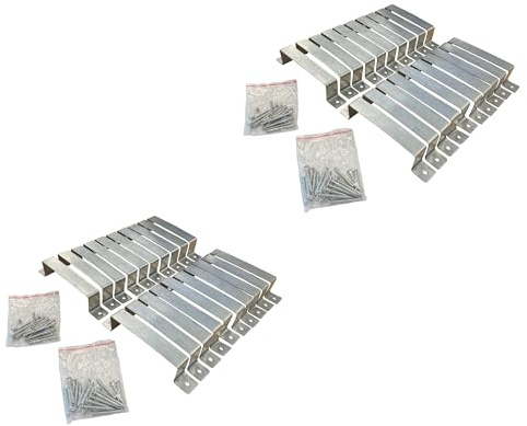 Selections Fence Panel Security Bracket Set Galvanized Steel Post Clips Stop Rattling - Pack of 40