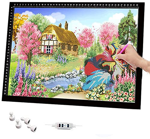 Tablette Lumineuse A1/A2/A3/A4, Ultra Mince Alimentation Luminosité Réglable Tablette De Dessin À LED, Mémoire Magnétique Tactile Tablette Dessin Lumineuse Pad Pour Dessin, Calligraphie,60×90CM