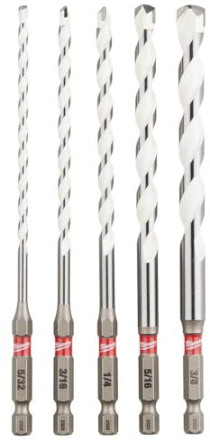 Milwaukee 5 Piece Shockwave Carbide Multi-Material Drill Bit Set