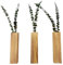 Suerhatcon 3 jarrones de pared de madera para interiores para colgar en la pared, jarrón de flores, contenedor para flores secas