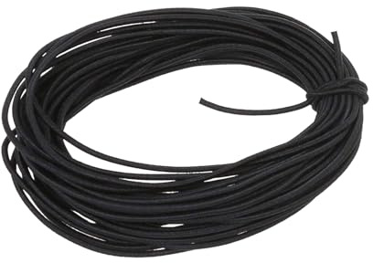Cavo di gomma, corde di espansione 6mm×15m, corda di tensione resistente alle intemperie, per campeggio, telone per rimorchio, trasporto merci nero