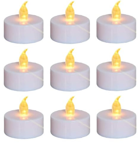 Lot de 100 bougies chauffe-plat LED sans flamme, plus de 200h, fausses bougies électriques pour mariages, Noël, Halloween et décorations de table (jaune chaud)
