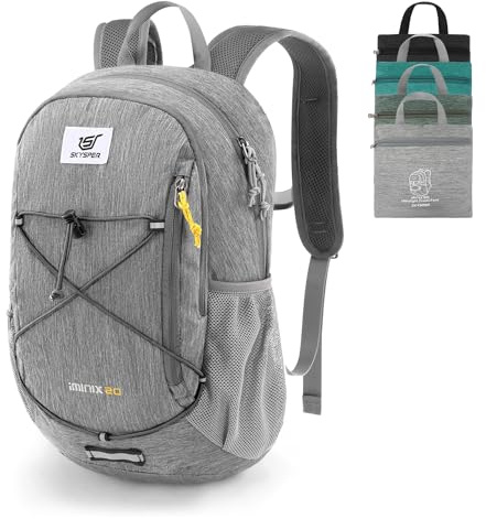 SKYSPER 20L Faltbarer Rucksack Ultraleicht Wanderrucksack Reiserucksack Tagesrucksack für Outdoor Wandern Camping