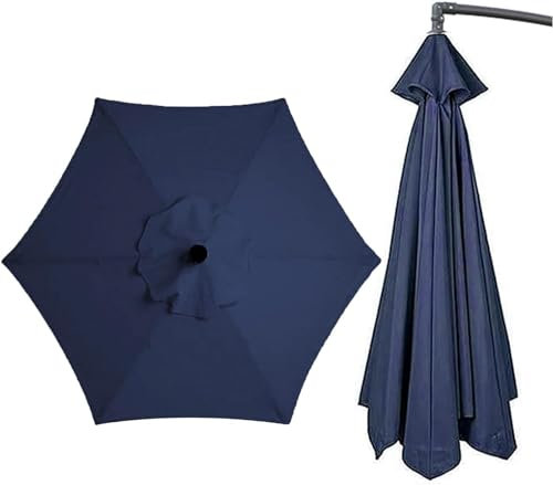 Ombrellone di ricambio per ombrellone da giardino, con 8 bracci, 2,7 m, per tavolo da mercato