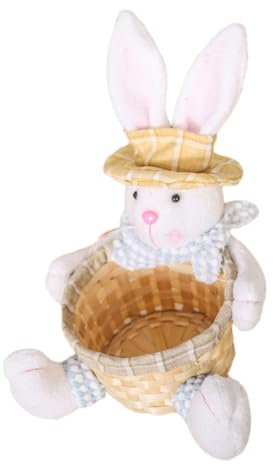 Cabilock Bunny Candy Basket Rabbit Storage Baskets Easter Basket Fruit Baskets for Kitchens Basket for Easter Household Storage Basket Candy Baskets Makeup Basket Woven Basket Cloth